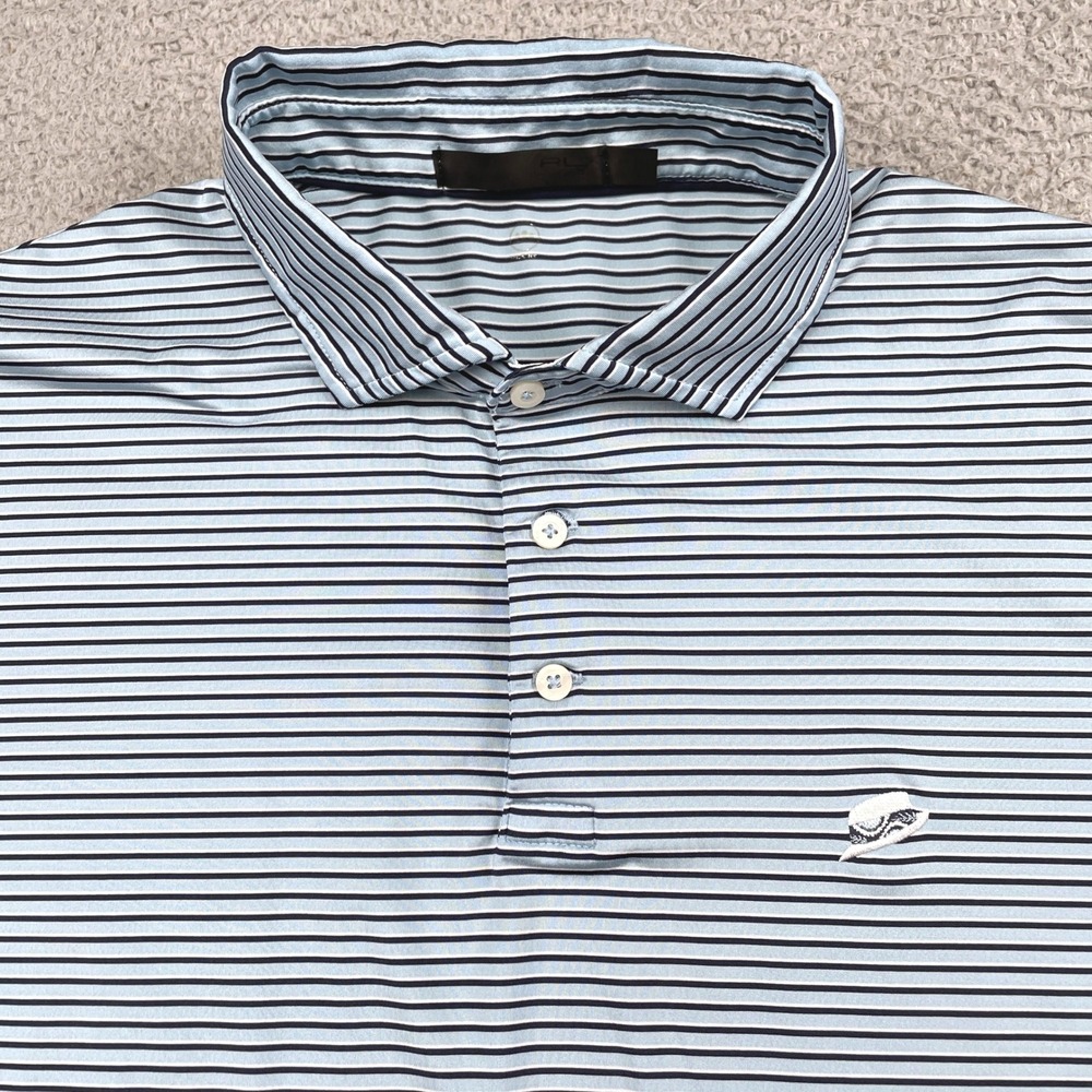 RLX Ralph Lauren Polo Shirt Mens XL Striped Performance Golf